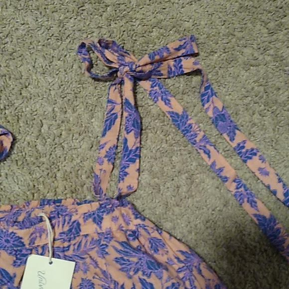 Women's Universal Thread floral tie at the shoulders tank top - Picture 6 of 8